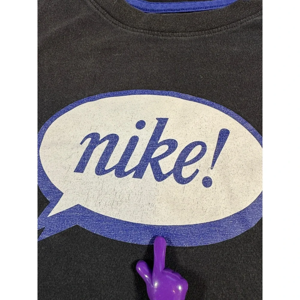 Nike Boys The Nike Tee T-Shirt Large Black Speech Bubble Graphic Cotton